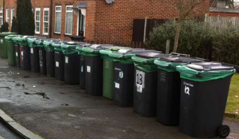 Row of bins